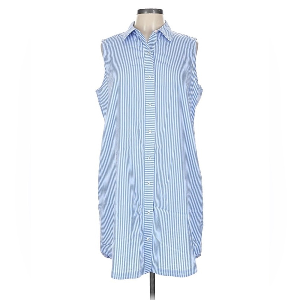 Vineyard vines Blue Striped Sleeveless dress Size 8 - Picture 3 of 5